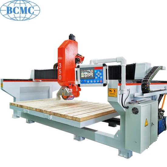 Bcmc Bcsq-350c/F série 4 axes interpolés Bridge Saw Machine pour le traitement de comptoir de granit évier