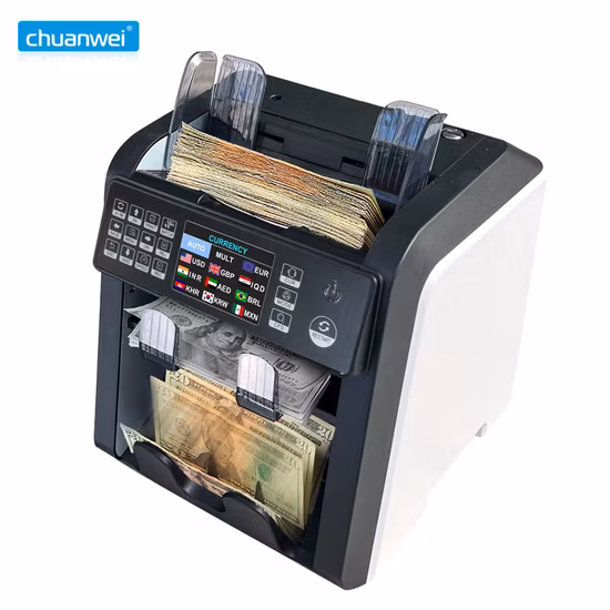 Machine de comptage de billets de banque de devises multiples bon marché et de bonne qualité Machine de compteur de factures d'argent