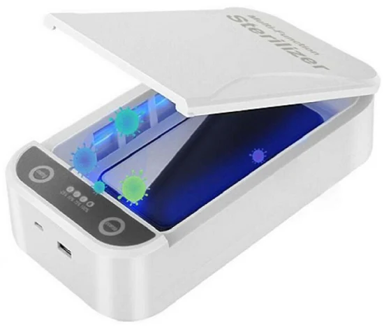 Boîte de stérilisation UV à charge USB avec taux de stérilisation de 99,99 % avec aromathérapie